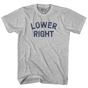 Lower Right Adult Cotton T-shirt - Grey Heather