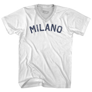 Milano Adult Tri-Blend V-neck T-shirt - White