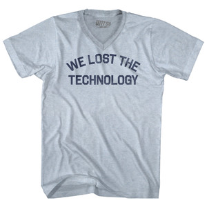 We Lost The Technology Adult Tri-Blend V-neck T-shirt - Athletic White We Lost The Technology Adult Tri-Blend V-neck T-shirt - Athletic White