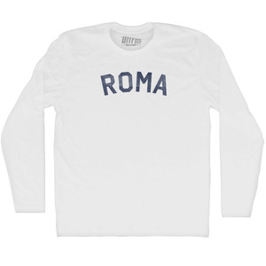 Roma Adult Cotton Long Sleeve T-shirt - White