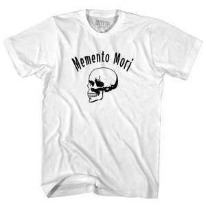 Memento Mori (Remember You Must Die) Skull Adult Cotton T-shirt - White Memento Mori (Remember You Must Die) Skull Adult Cotton T-shirt - White