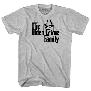 The Godfather Inspired The Biden Crime Family Womens Cotton Junior Cut T-Shirt - Grey Heather The Godfather Inspired The Biden Crime Family Womens Cotton Junior Cut T-Shirt - Grey Heather