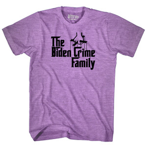 The Godfather Inspired The Biden Crime Family Adult Tri-Blend T-shirt - Athletic Purple The Godfather Inspired The Biden Crime Family Adult Tri-Blend T-shirt - Athletic Purple