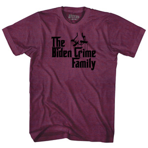 The Godfather Inspired The Biden Crime Family Adult Tri-Blend T-shirt - Athletic Cranberry