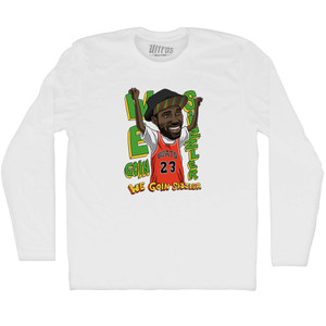 We Goin Sizzler White Men Basketball Adult Cotton Long Sleeve T-shirt - White