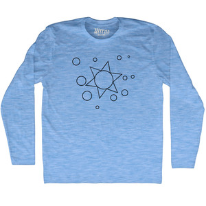 Annunaki Sumarian Astrology Adult Tri-Blend Long Sleeve T-shirt - Athletic Blue