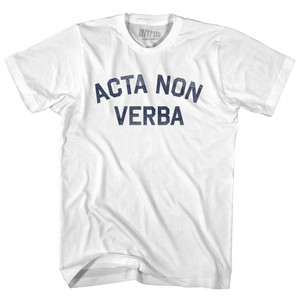 Acta Non Verba Adult Cotton T-shirt - White