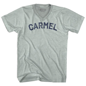 Carmel Adult Tri-Blend V-neck T-shirt - Athletic Cool Grey