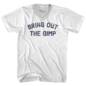 Bring Out The Gimp Adult Tri-Blend V-neck T-shirt - White