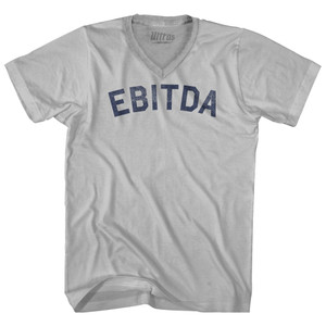 -Ebitda Adult Tri-Blend V-neck T-shirt - Athletic Cool Grey