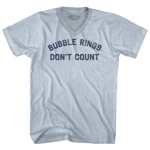 Bubble Rings Don't Count Adult Tri-Blend V-neck T-shirt - Athletic White Bubble Rings Don't Count Adult Tri-Blend V-neck T-shirt - Athletic White