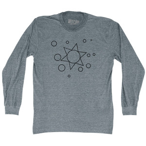 Annunaki Sumarian Astrology Adult Tri-Blend Long Sleeve T-shirt - Athletic Grey