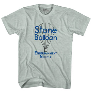 Stone Balloon Entertainment Nightly Adult Tri-Blend T-shirt - Athletic Cool Grey