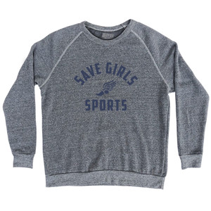 Save Girls Sports Adult Tri-Blend Sweatshirt - Athletic Grey