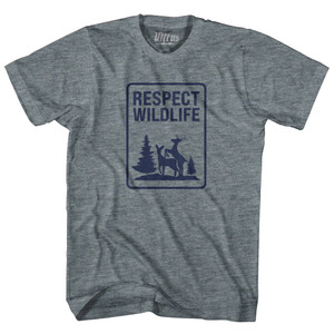 Respect Wildlife Sign Womens Tri-Blend Junior Cut T-Shirt - Athletic Grey Respect Wildlife Sign Womens Tri-Blend Junior Cut T-Shirt - Athletic Grey