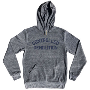 Controlled Demolition Tri-Blend Hoodie - Athletic Grey
