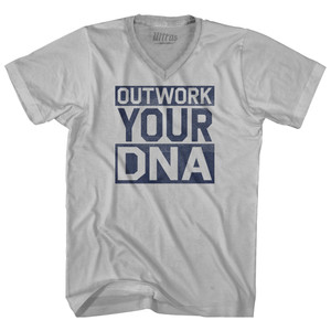 Outwork Your DNA Adult Tri-Blend V-neck T-shirt - Cool Grey