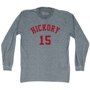 Hickory 15 Adult Tri-Blend Long Sleeve T-shirt - Athletic Grey