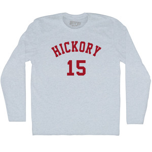 Hickory 15 Adult Tri-Blend Long Sleeve T-shirt - Athletic White