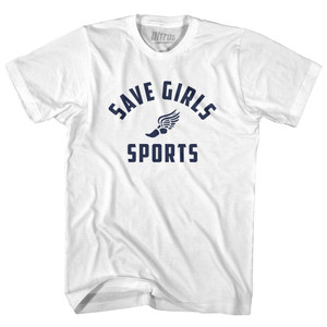 Save Girls Sports Youth Cotton T-shirt - White Save Girls Sports Youth Cotton T-shirt - White