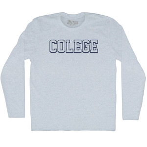 Mis-Spelled college Adult Tri-Blend Long Sleeve T-shirt - Athletic White