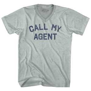 Call My Agent Adult Tri-Blend V-neck T-shirt - Athletic Cool Grey Call My Agent Adult Tri-Blend V-neck T-shirt - Athletic Cool Grey