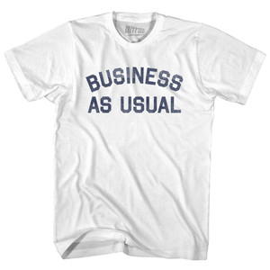 Business As Usual Womens Cotton Junior Cut T-Shirt - White