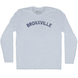 Bronxville Adult Tri-Blend Long Sleeve T-shirt - Athletic White