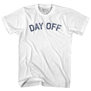 Day Off Womens Cotton Junior Cut T-Shirt - White