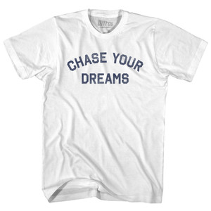 Chase Your Dreams Womens Cotton Junior Cut T-Shirt - White