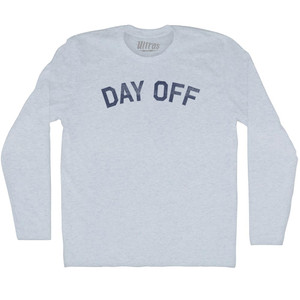 Day Off Adult Tri-Blend Long Sleeve T-shirt - Athletic White