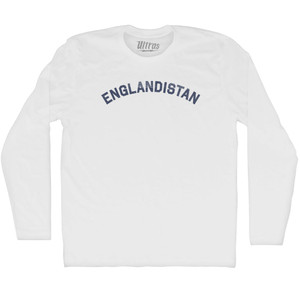 Englandistan Adult Cotton Long Sleeve T-shirt - White