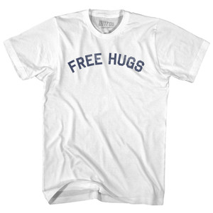 Free Hugs Womens Cotton Junior Cut T-Shirt - White