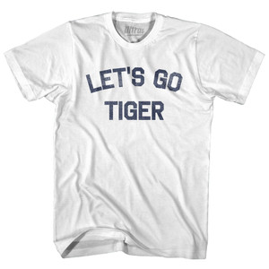 Let's Go Tiger Womens Cotton Junior Cut T-Shirt - White