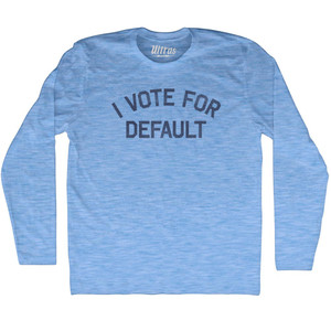 I Vote For Default Adult Tri-Blend Long Sleeve T-shirt - Athletic Blue