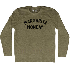 Margarita Monday Adult Tri-Blend Long Sleeve T-shirt - Military Green Margarita Monday Adult Tri-Blend Long Sleeve T-shirt - Military Green