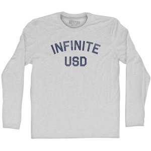 Infinite USD Adult Cotton Long Sleeve T-shirt - Grey Heather