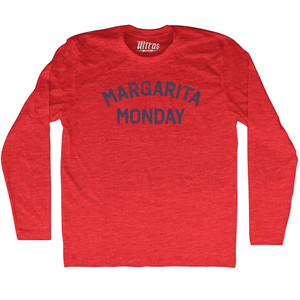 Margarita Monday Adult Tri-Blend Long Sleeve T-shirt - Athletic Red Margarita Monday Adult Tri-Blend Long Sleeve T-shirt - Athletic Red