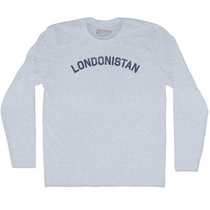 Londonistan Adult Tri-Blend Long Sleeve T-shirt - Athletic White