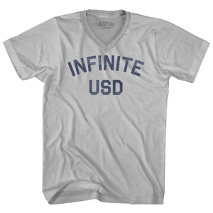 Infinite USD Adult Tri-Blend V-neck T-shirt - Cool Grey