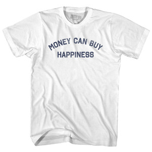 Money Can Buy Happiness Adult Cotton T-shirt - White
