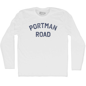 Portman Road Adult Cotton Long Sleeve T-shirt - White