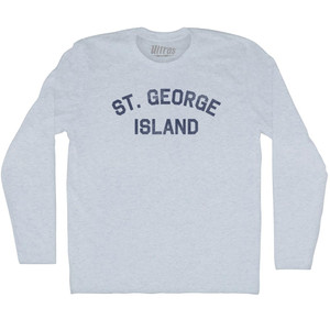 St. George Island Adult Tri-Blend Long Sleeve T-shirt - Athletic White St. George Island Adult Tri-Blend Long Sleeve T-shirt - Athletic White