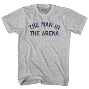 The Man In The Arena Womens Cotton Junior Cut T-Shirt - Grey Heather The Man In The Arena Womens Cotton Junior Cut T-Shirt - Grey Heather