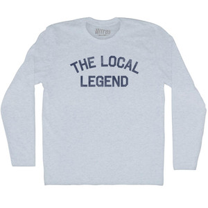 The Local Legend Adult Tri-Blend Long Sleeve T-shirt - Athletic White The Local Legend Adult Tri-Blend Long Sleeve T-shirt - Athletic White