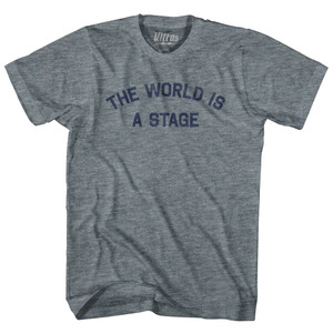 The World Is A Stage Youth Tri-Blend T-shirt - Athletic Grey