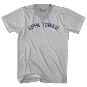 Uppa Towen Adult Tri-Blend V-neck T-shirt - Cool Grey