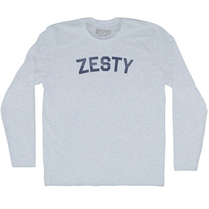 Zesty Adult Tri-Blend Long Sleeve T-shirt - Athletic White