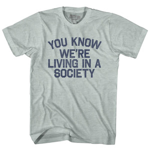 You Know We're Living In A Society Adult Tri-Blend T-shirt - Athletic Cool Grey You Know We're Living In A Society Adult Tri-Blend T-shirt - Athletic Cool Grey