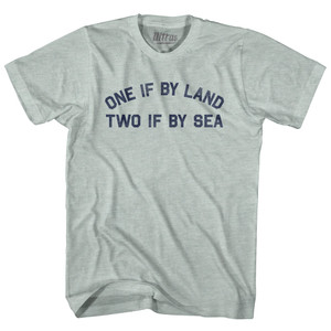 One If By Land Two If By Sea Adult Tri-Blend T-shirt - Athletic Cool Grey